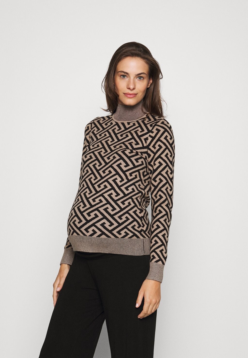 

Свитшот Vero Moda Maternity ВММАРИЯ, Норка черная, цвет Black Silver Mink, Черный
