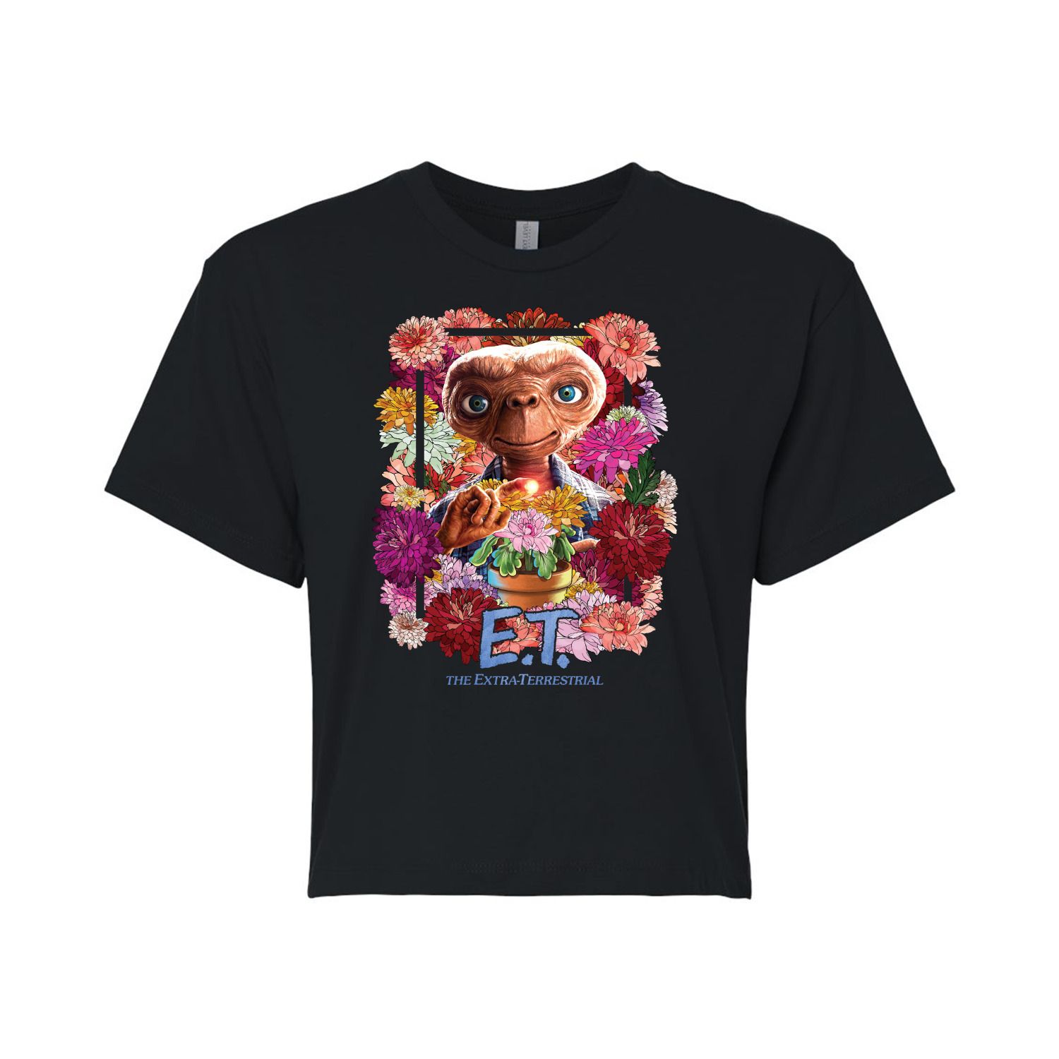 Юниоры E.T. Укороченная футболка с рисунком «Цветы» Licensed Character юниоры e t укороченная футболка с рисунком shine together licensed character белый