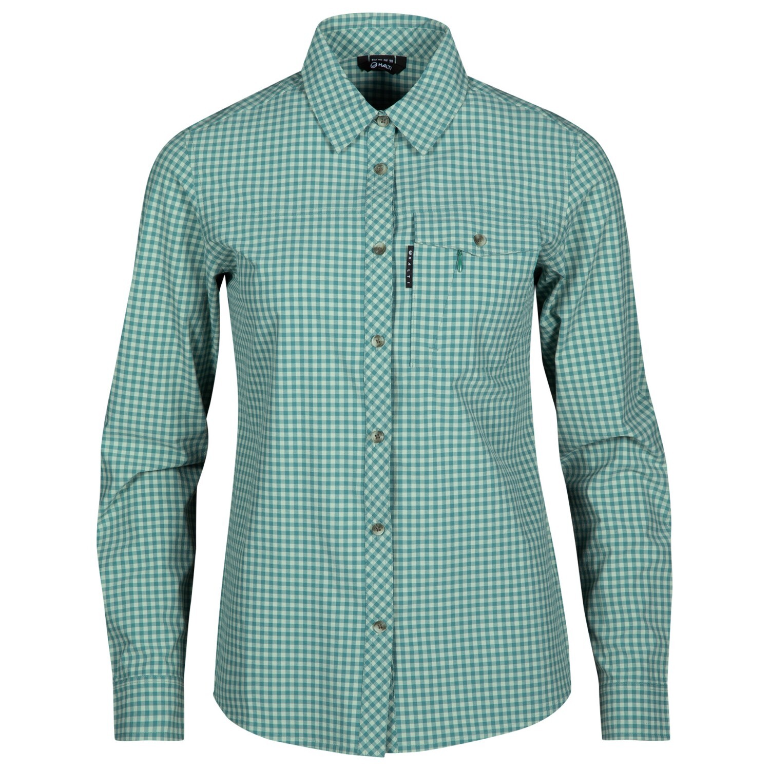 

Блузка Halti Women's Kota L/S Check Shirt, цвет Sea Foam Green Print