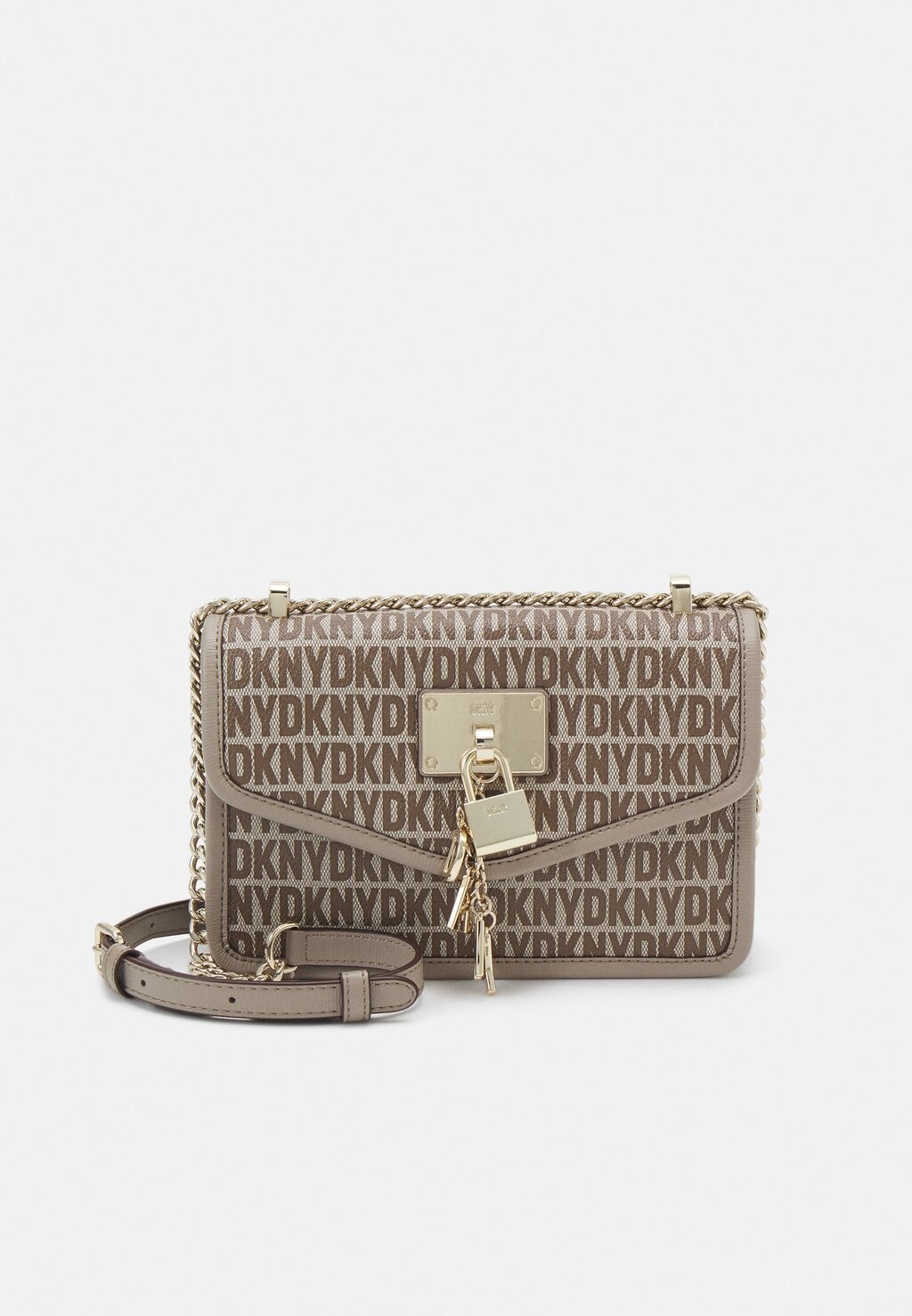 

Сумка через плечо ELISSA FLAP SHOULDER DKNY, цвет chino/toffee