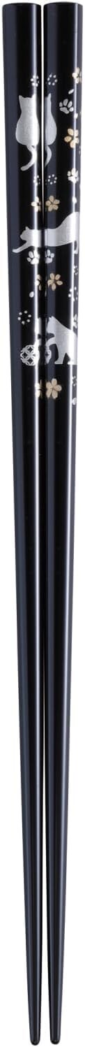 

Kawai 108414 Палочки для еды Kaga Maki-e Cat, черные, 9,1 дюйма (23 см), производство Япония, Black