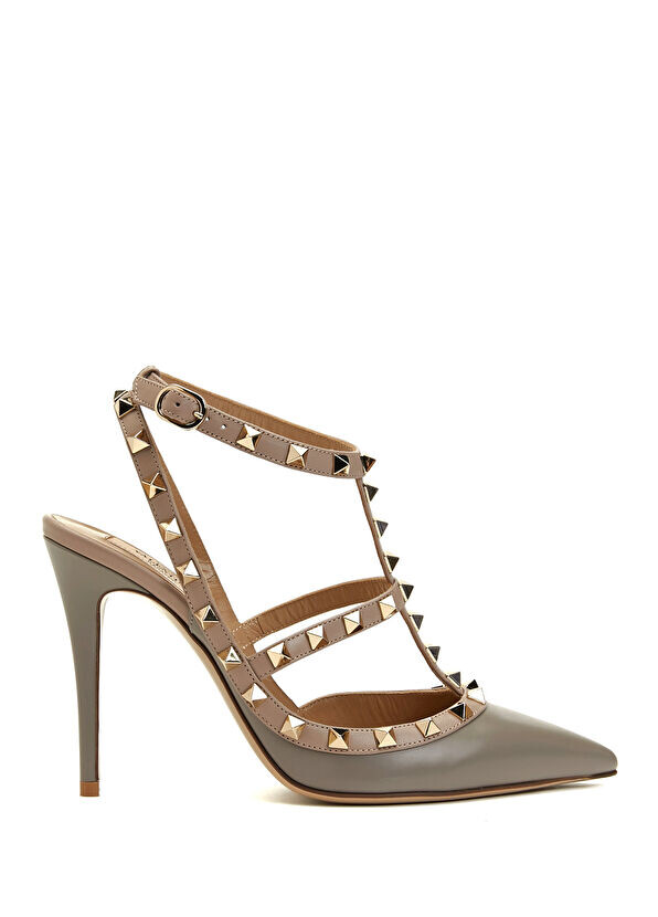 

Туфли Rockstud из кожи норки Valentino Garavani, бежевый