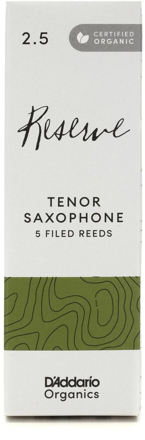 

Трости для тенор-саксофона D'Addario Organics Reserve — 2,5 (5 шт.)