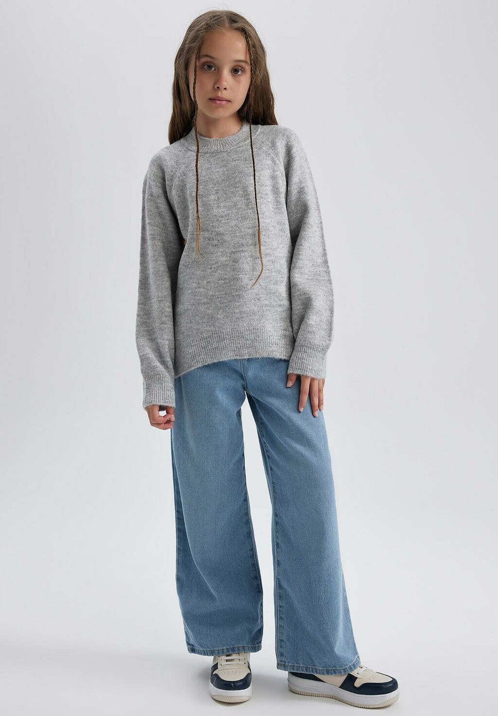 

Вязаный джемпер REGULAR FIT DeFacto, цвет grey