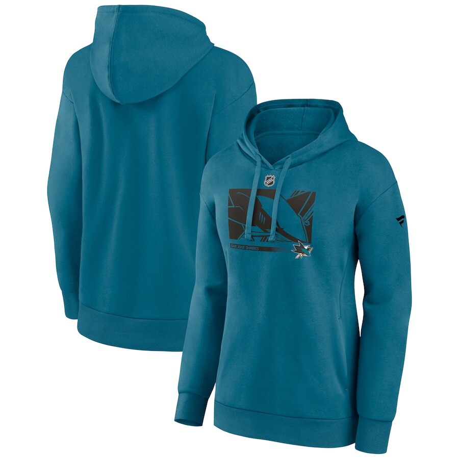 

Пуловер с капюшоном Fanatics Branded San Jose Sharks, бирюзовый