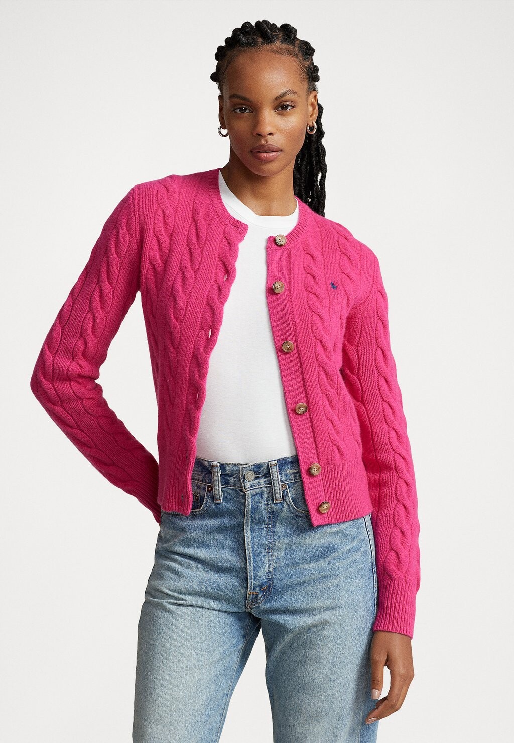 

Кардиган Polo Ralph Lauren КАРДИГАН С ДЛИННЫМ РУКАВОМ, цвет pink sky