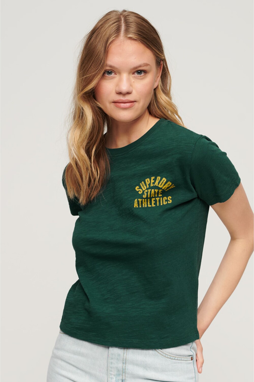 

Футболка Athletic Essential slub в стиле 90-х Superdry, зеленый