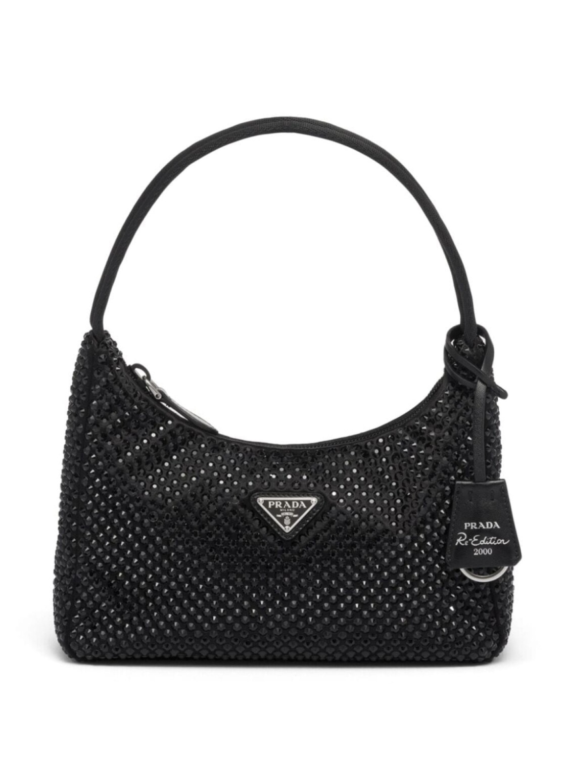 

Prada сумка на плечо Re-Edition 2000 с кристаллами, черный