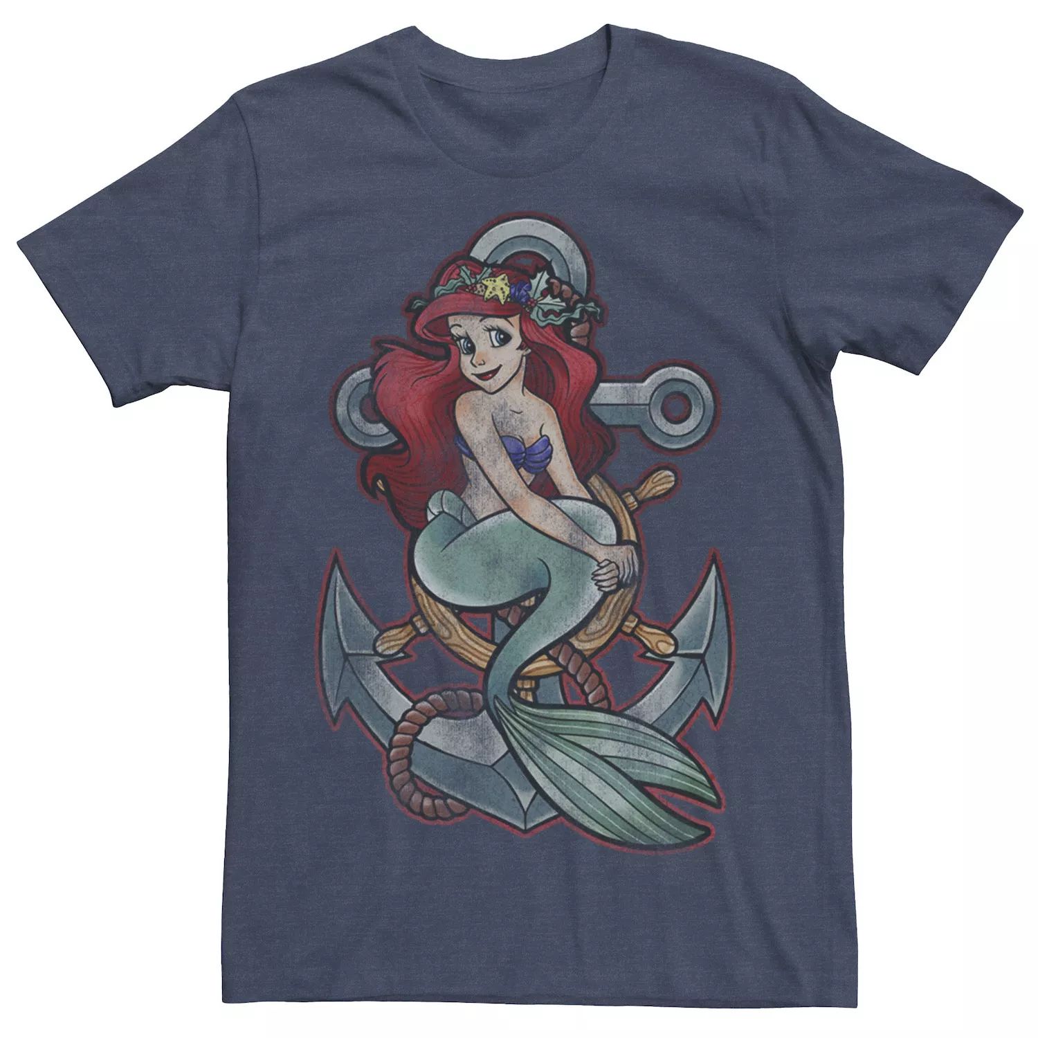 Мужская футболка Disney The Little Mermaid Tattoo Anchor Pose