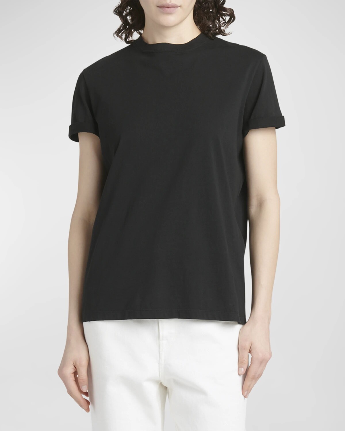 

Золотистая футболка с короткими рукавами и потертостями Golden Goose, цвет Vintage Black