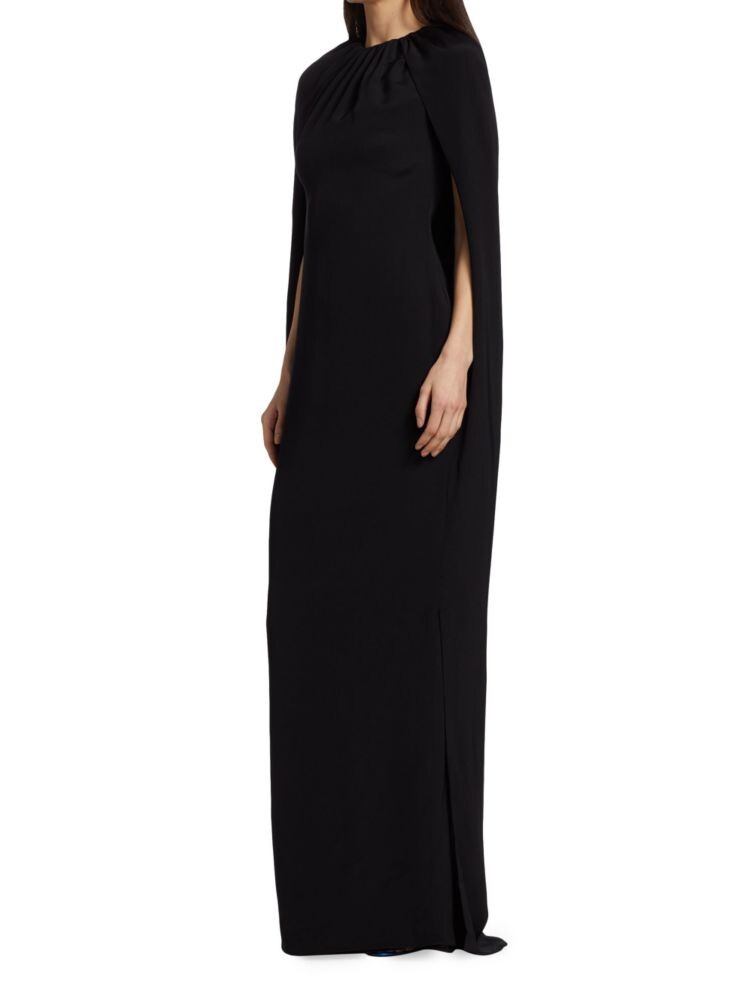 

Шелковое платье-накидка Brandon Maxwell, черный