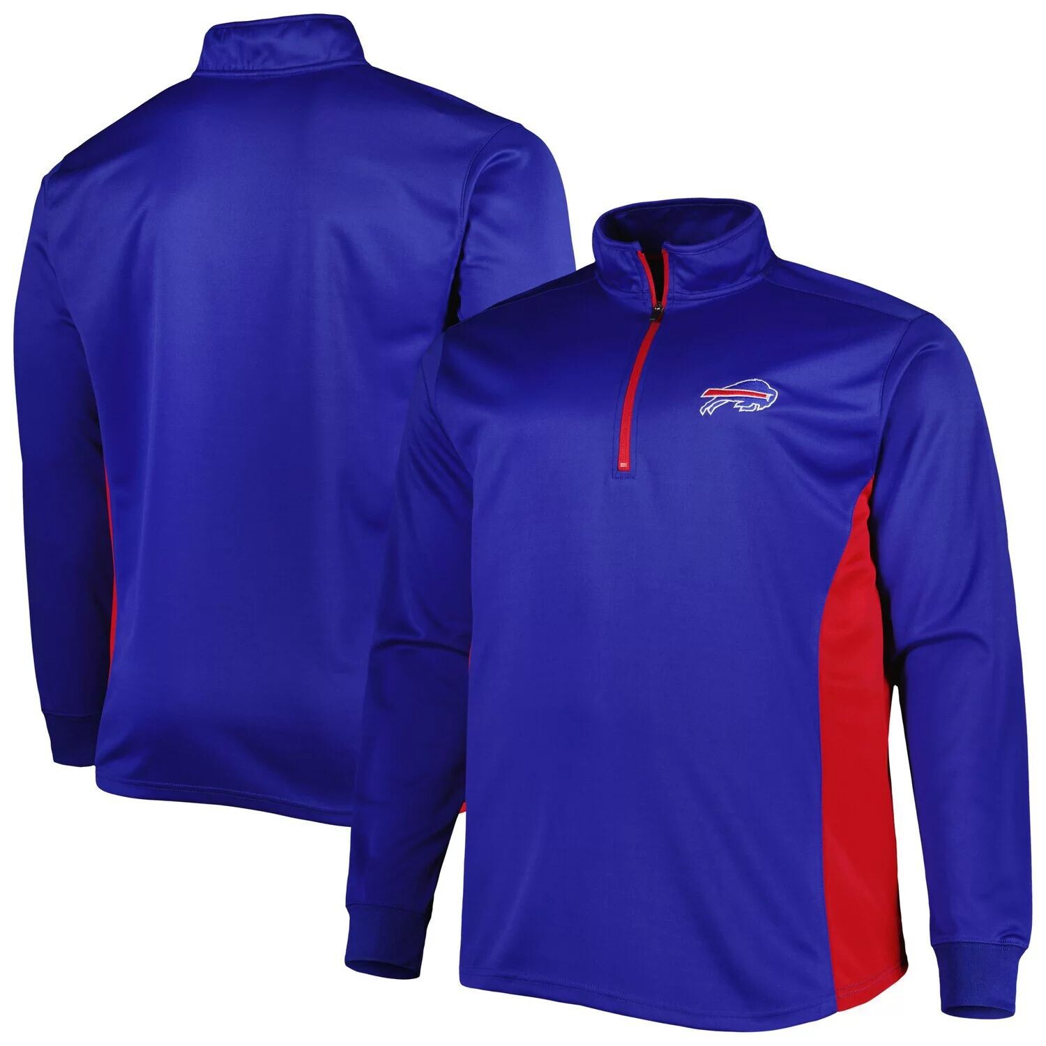 

Мужской топ Royal Buffalo Bills Big & Tall с молнией четверти Fanatics