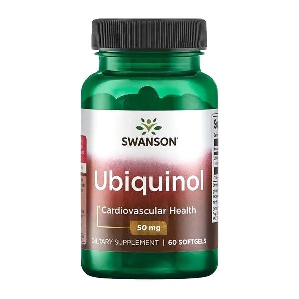 Препарат, содержащий коэнзим Q10 Swanson Ubiquinol 50 mg, 60 шт sfd żelazo plus препарат содержащий железо и ингредиенты улучшающие его усвоение 60 шт