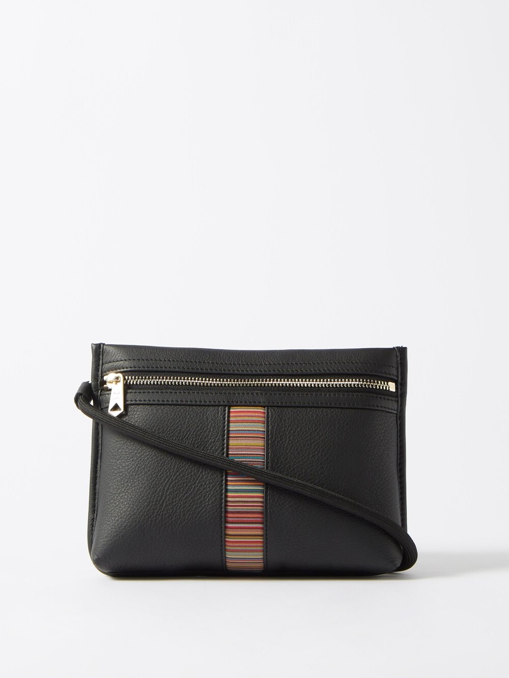 

Кожаная сумка через плечо signature stripe Paul Smith, черный