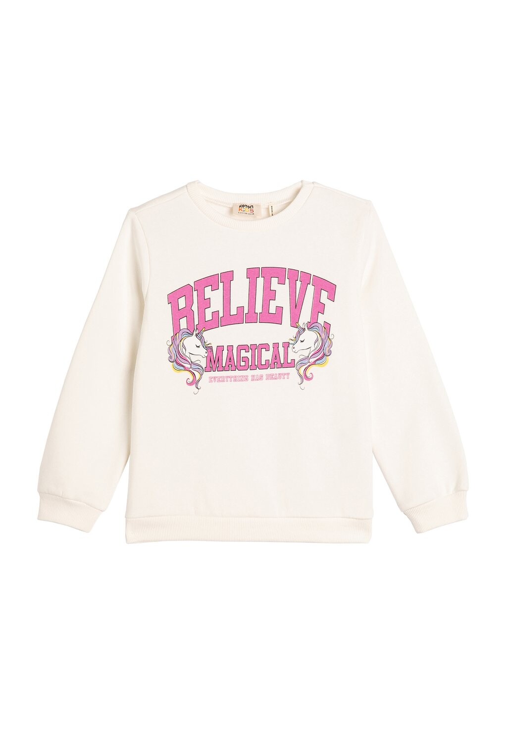 

Толстовка Unicorn Long Sleeve Crew Neck Printed Koton, бежевый