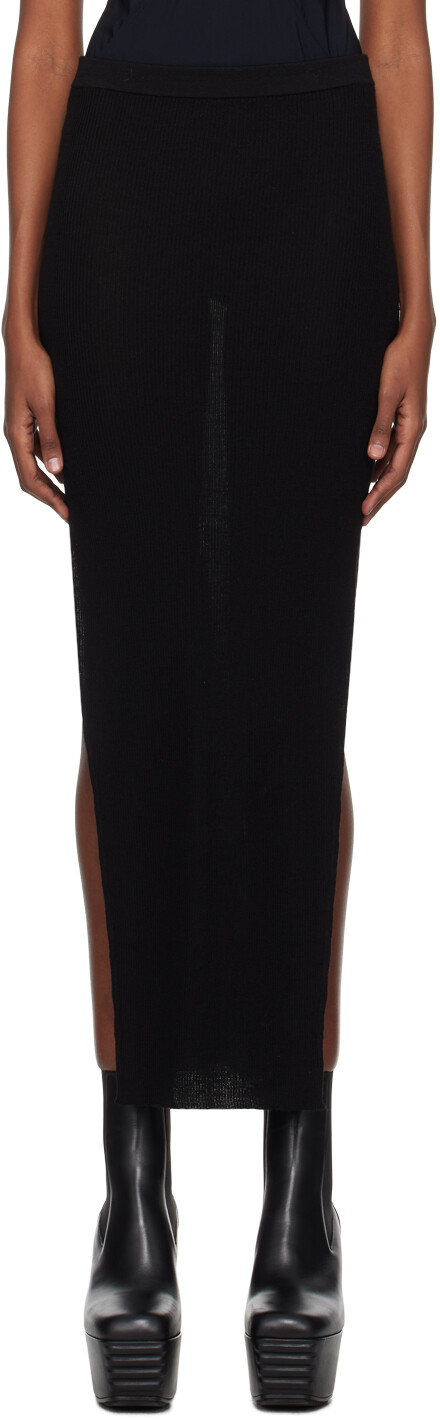 

Черная длинная юбка Sacrskirt Rick Owens