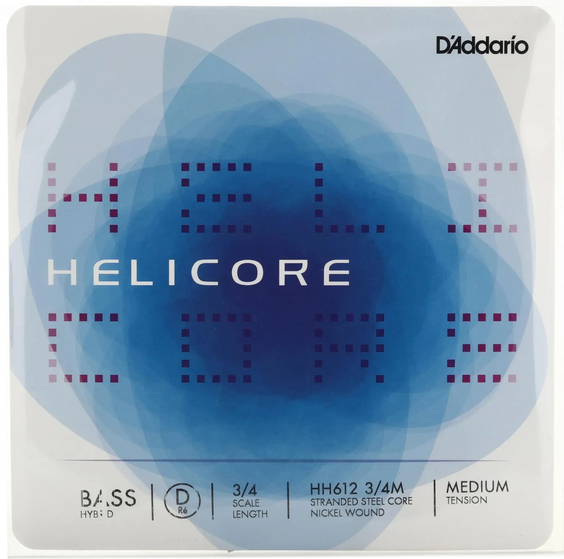 

D'Addario HH612 Гибридная струна D Helicore для контрабаса 3/4 метра, размер 3/4, среднее натяжение