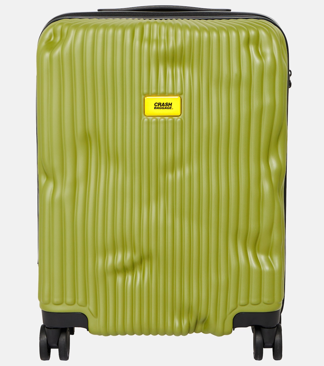 Небольшой чемодан для ручной клади в полоску Crash Baggage, зеленый