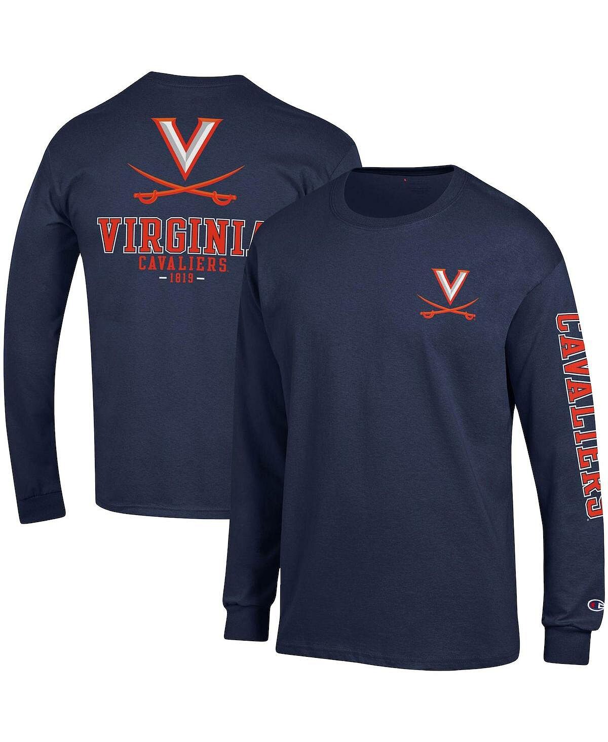

Мужская темно-синяя футболка с длинным рукавом Virginia Cavaliers Team Stack Champion