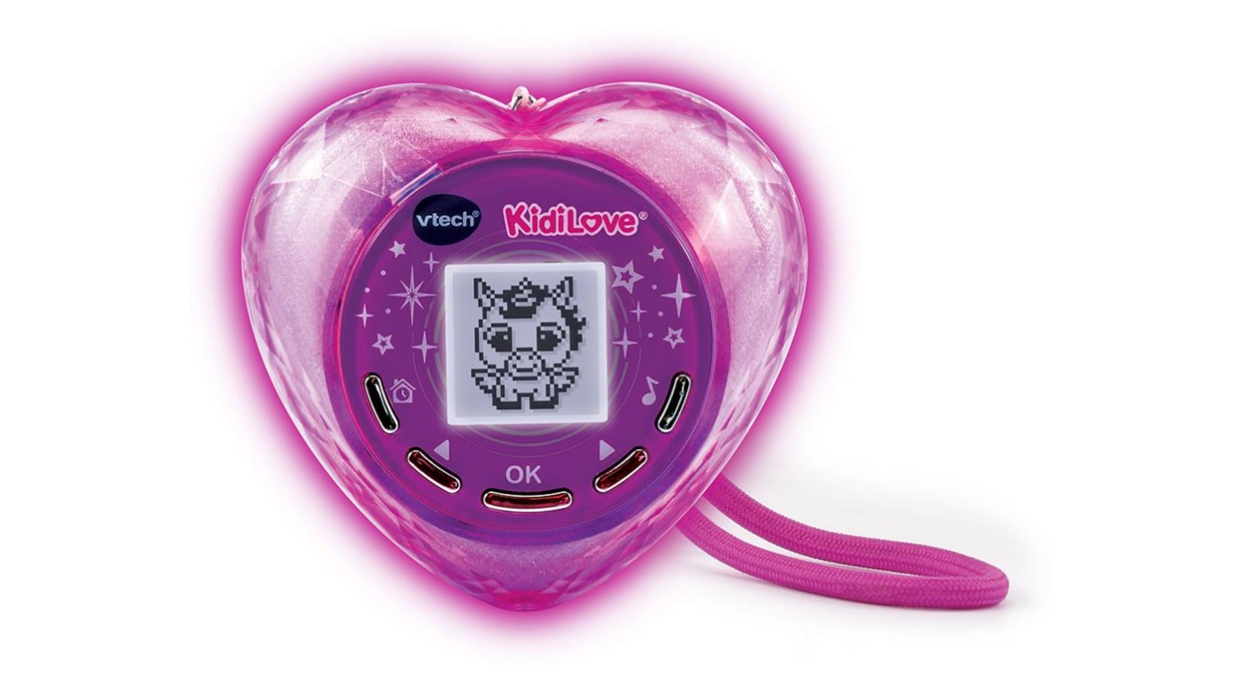 vtech kiditronics мои первые kidiwatch розовые VTech Kiditronics KidiLove, интерактивное игровое устройство с подсветкой