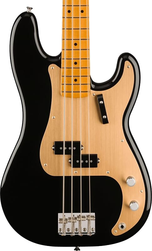 Басс гитара Fender Vintera II 50s Precision Electric Bass Maple Fingerboard, Black бас гитара fender vintera 50s precision bass с накладкой из клена 2019–2020 seafoam green vintera 50s precision bass with maple fretboard