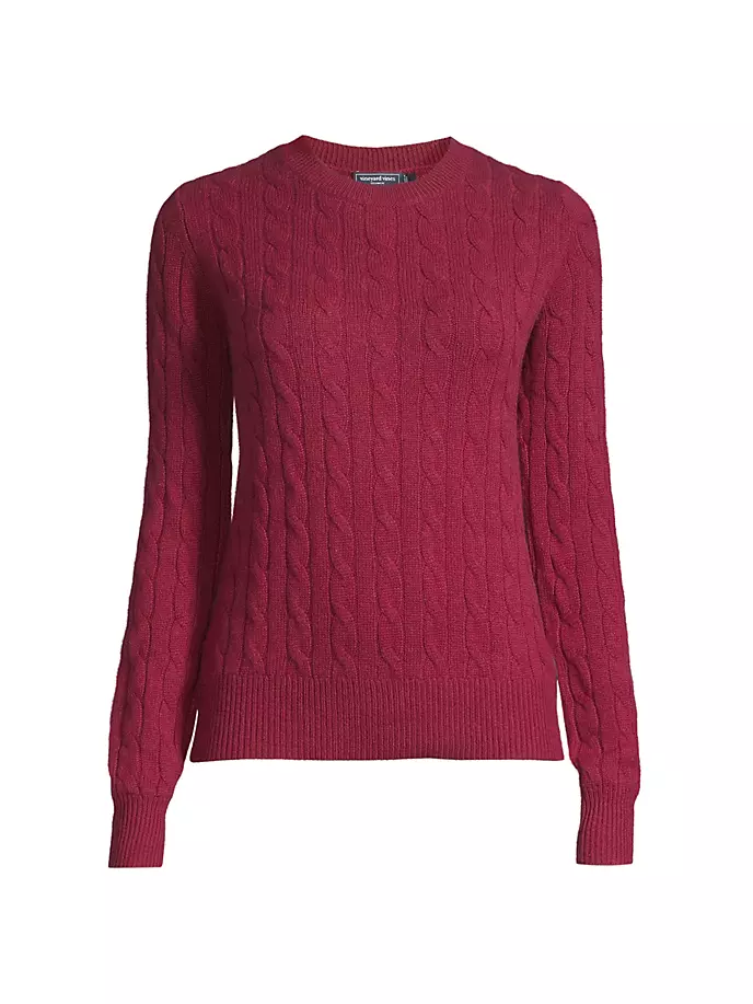

Кашемировый свитер косой вязки Vineyard Vines, малиновый, Красный