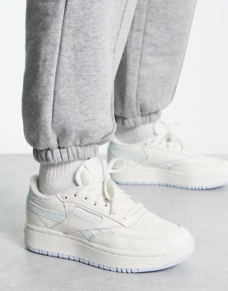 

Бело-синие кроссовки Reebok Club C Double, Серый