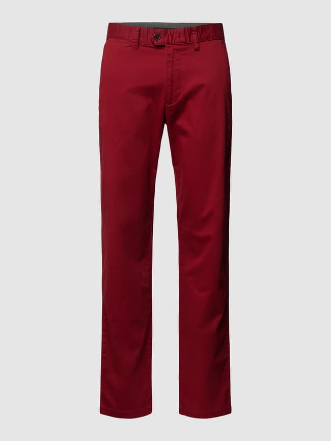 Тканевые брюки однотонного дизайна Christian Berg, вишнево-красный