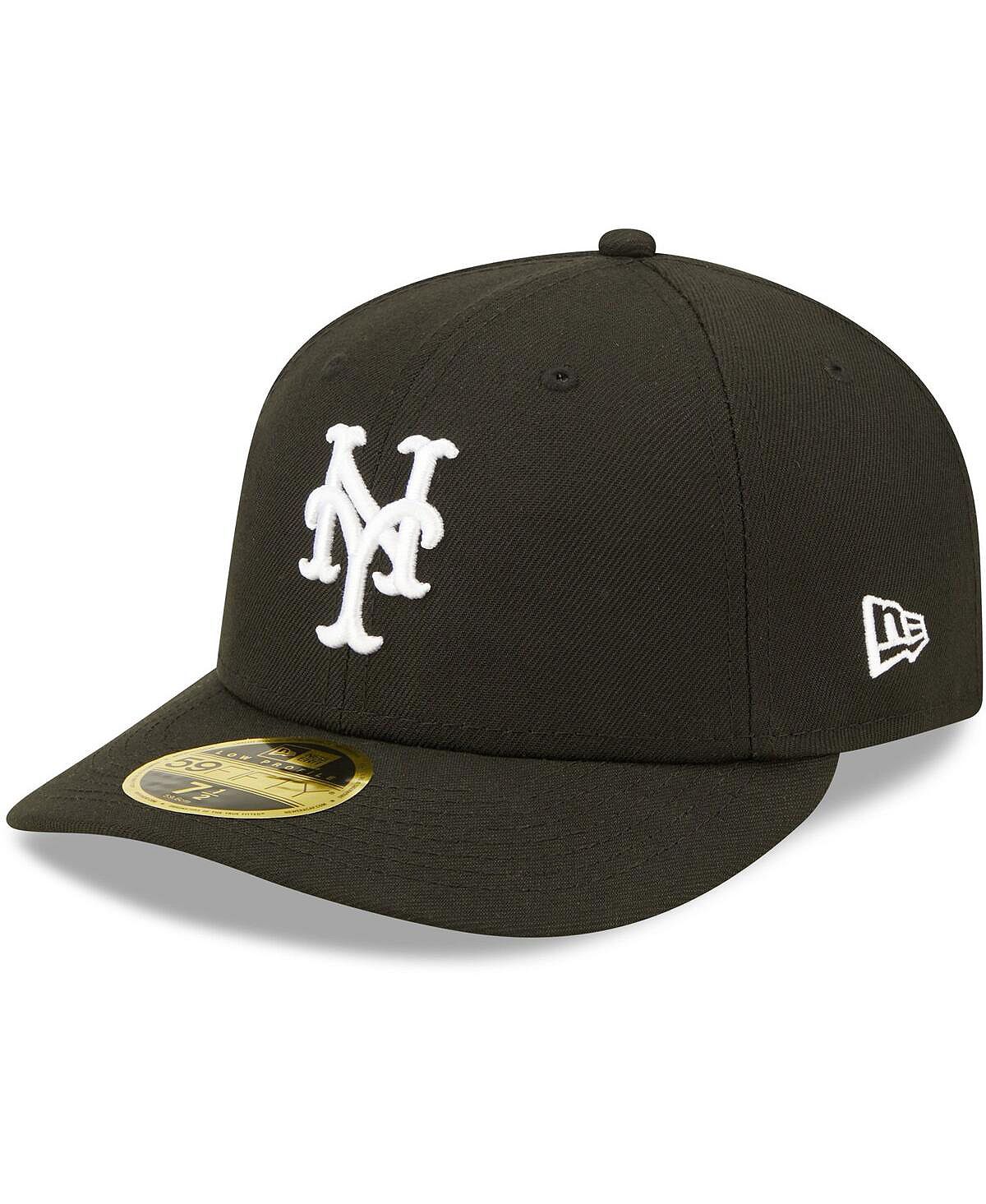 

Мужская приталенная шляпа New York Mets черно-белая с низким профилем 59FIFTY New Era