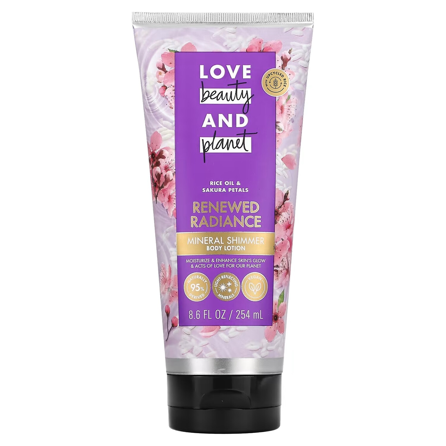 

Лосьон для тела Love Beauty and Planet Минеральный с мерцающим эффектом рисовое масло и лепестки сакуры, 254мл
