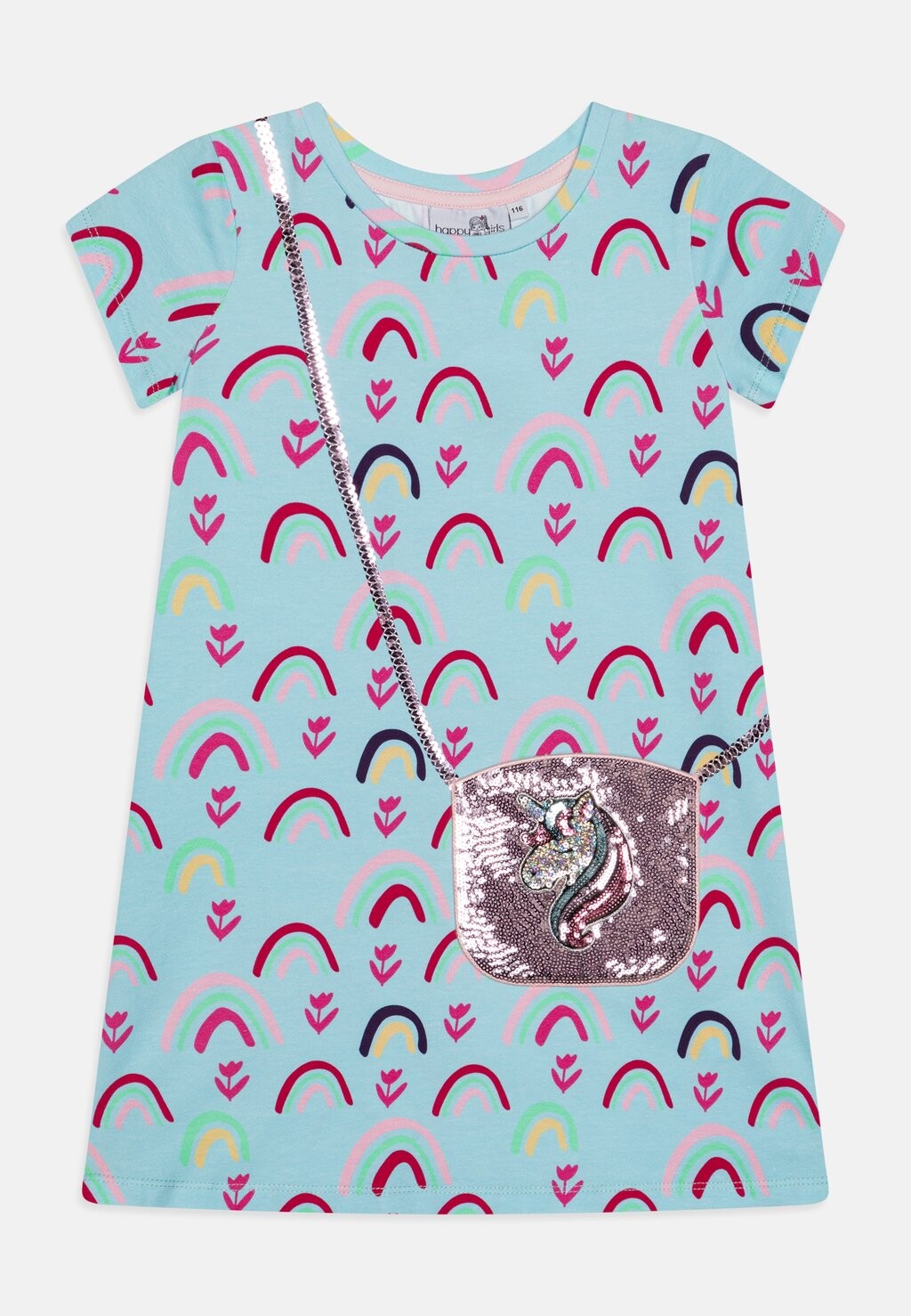 

Платье из джерси DRESS WITH UNICORN happy girls, цвет light blue