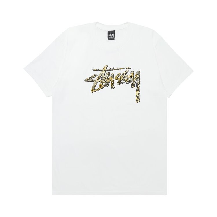 Футболка Stussy Cheetah Stock 'White', белый