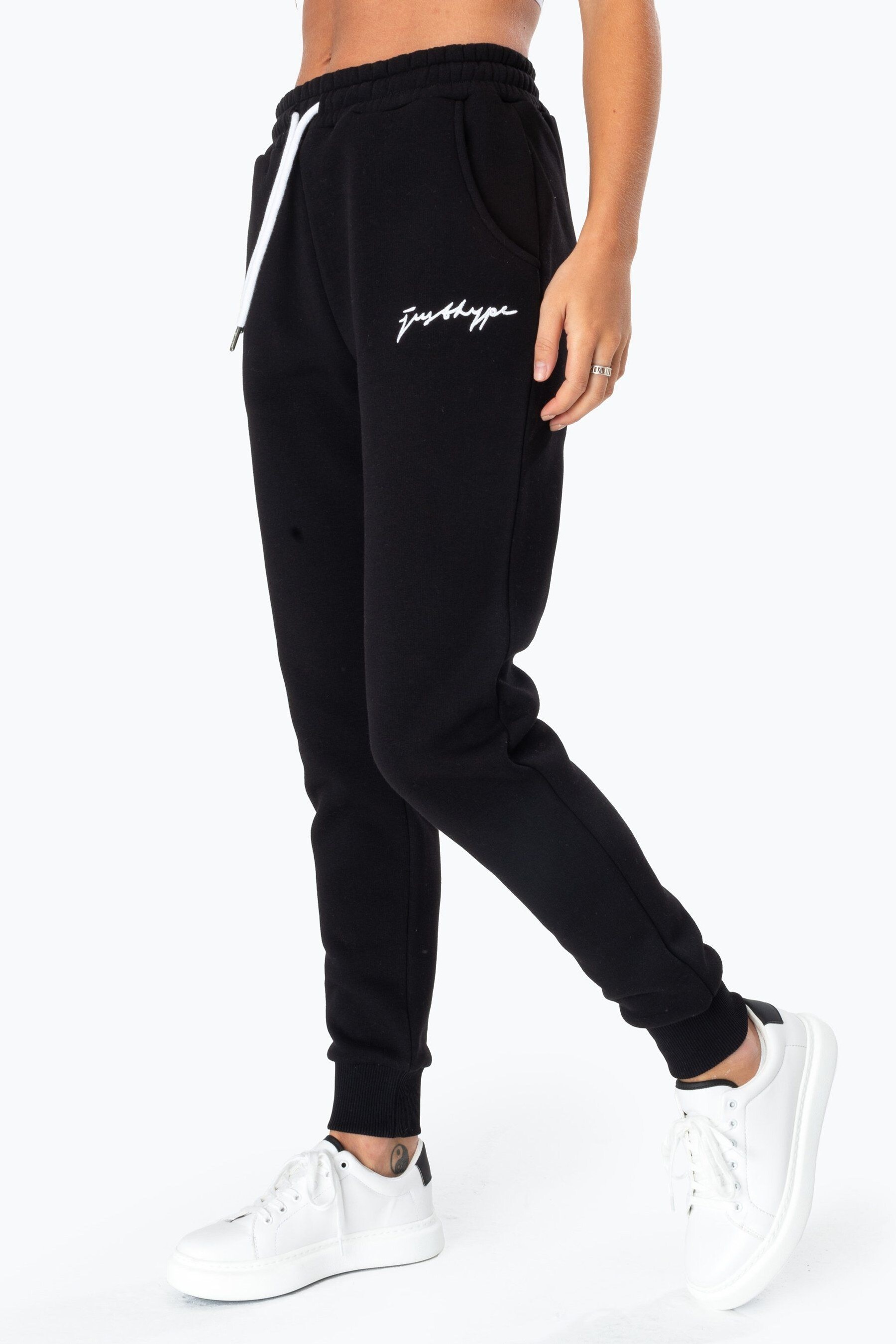 Женские спортивные брюки с логотипом Scribble Hype, черный