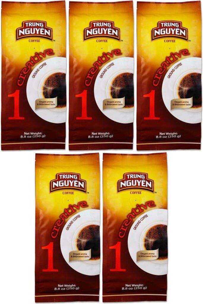 

Упаковка из 5 молотых кофе Trung Nguyen Robusta (5x 250 г) Creative No. 1 | Вьетнам