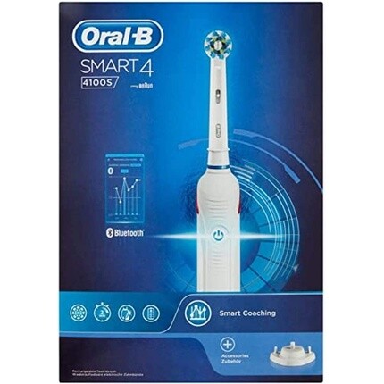 

Power Smart 4 4100S Белая электрическая зубная щетка 450G, Oral-B