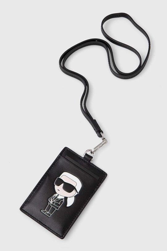

Кожаный футляр для карт Karl Lagerfeld, черный