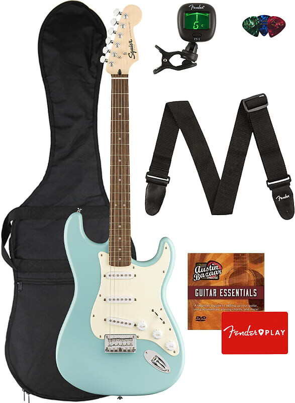 

Электрогитара Fender Squier Bullet Stratocaster Hard Tail, Laurel - Tropical Turquoise w/ Gig Bag