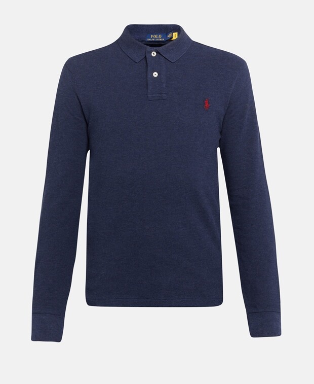 

Рубашка-поло с длинными рукавами Polo Ralph Lauren, темно-синий
