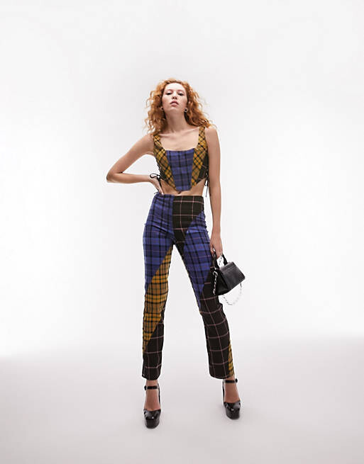 

Корсет в клетку Topshop