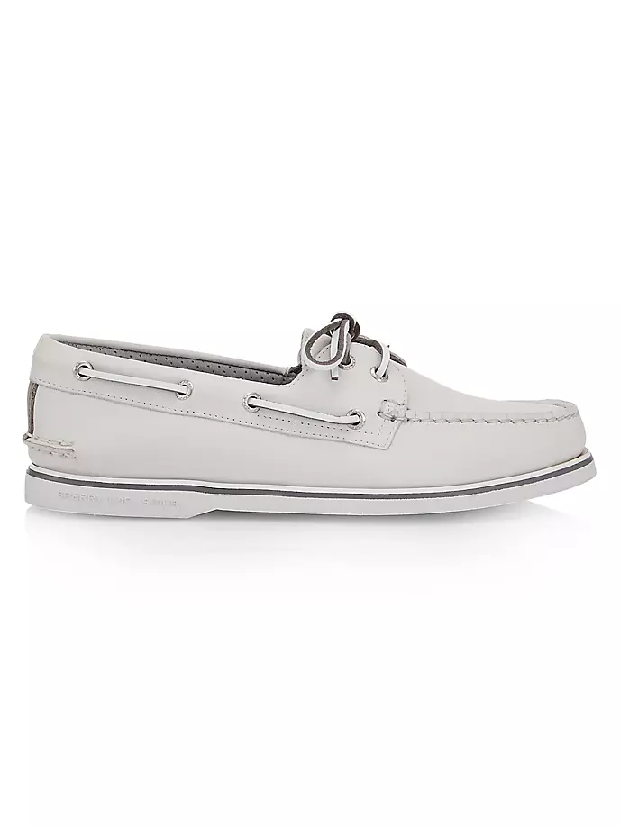 

Оригинальные кожаные топсайдеры с золотой чашкой Sperry, белый