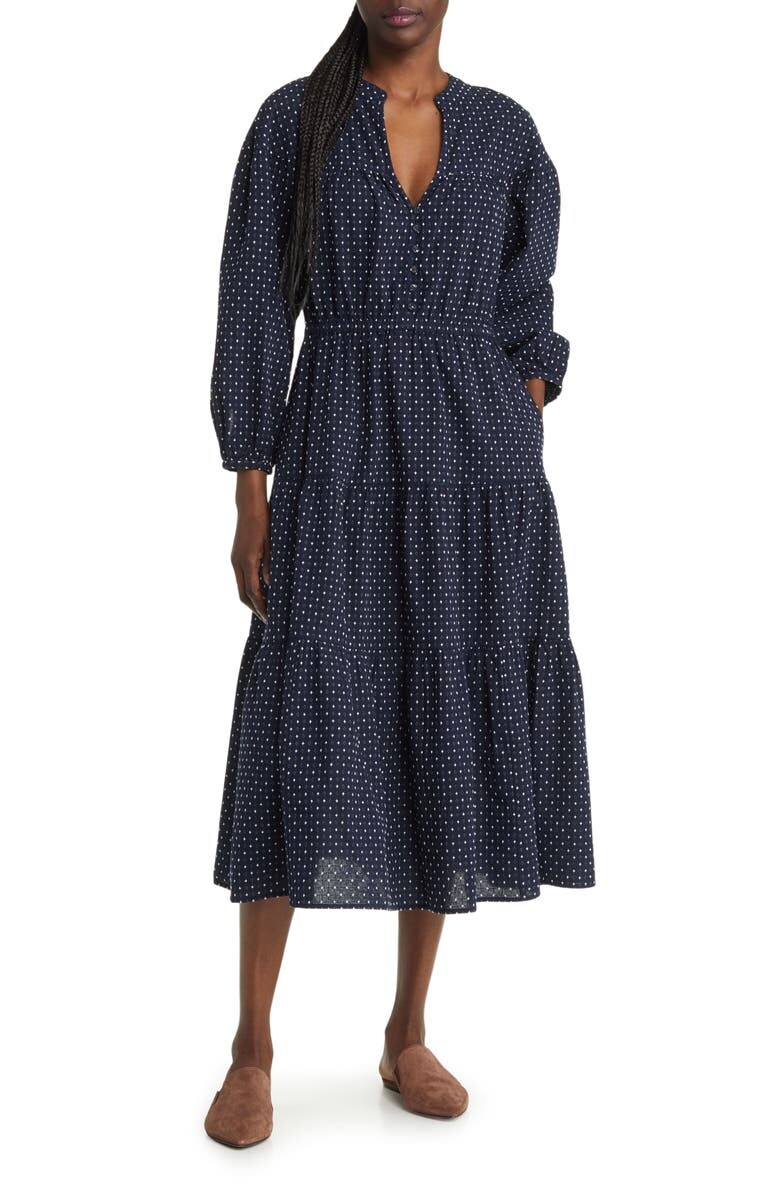 

Ярусное платье миди Dobby с v-образным вырезом MADEWELL
