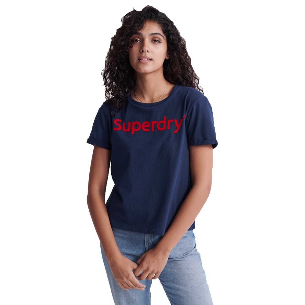 

Футболка Superdry Regular Flock Boxy, синий
