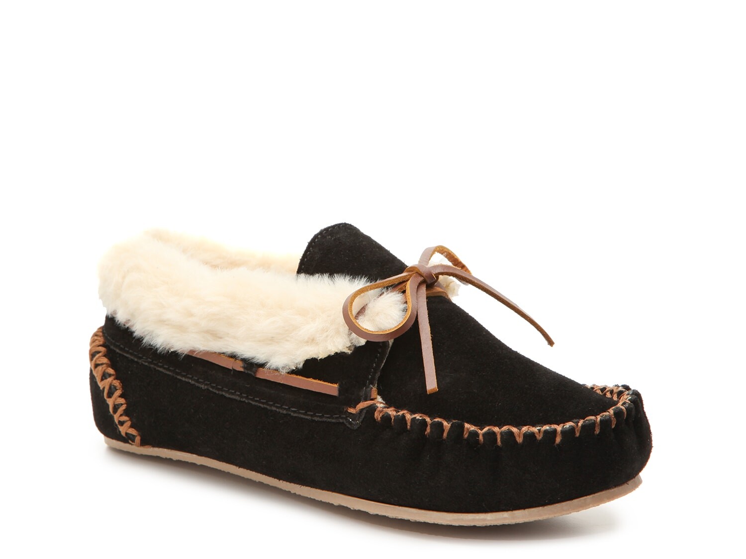 

Мокасины Chrissy Minnetonka, черная замша