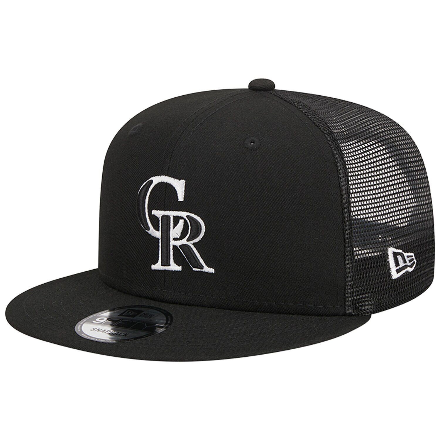 

Мужская кепка New Era Black Colorado Rockies Trucker 9FIFTY Snapback