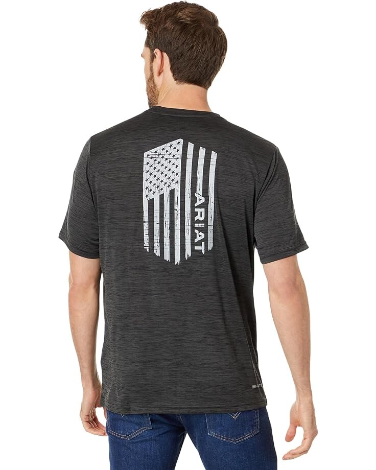 

Футболка Ariat Charger Vertical Flag, угольный