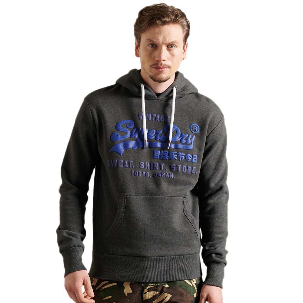 

Худи Superdry Shop Duo Brushback, серый