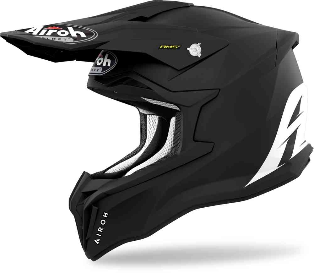 Цветной карбоновый шлем Strycker для мотокросса Airoh, черный мэтт