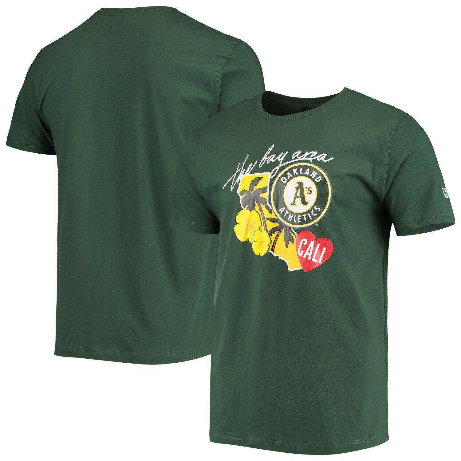 

Мужская зеленая футболка New Era Oakland Athletics City Cluster