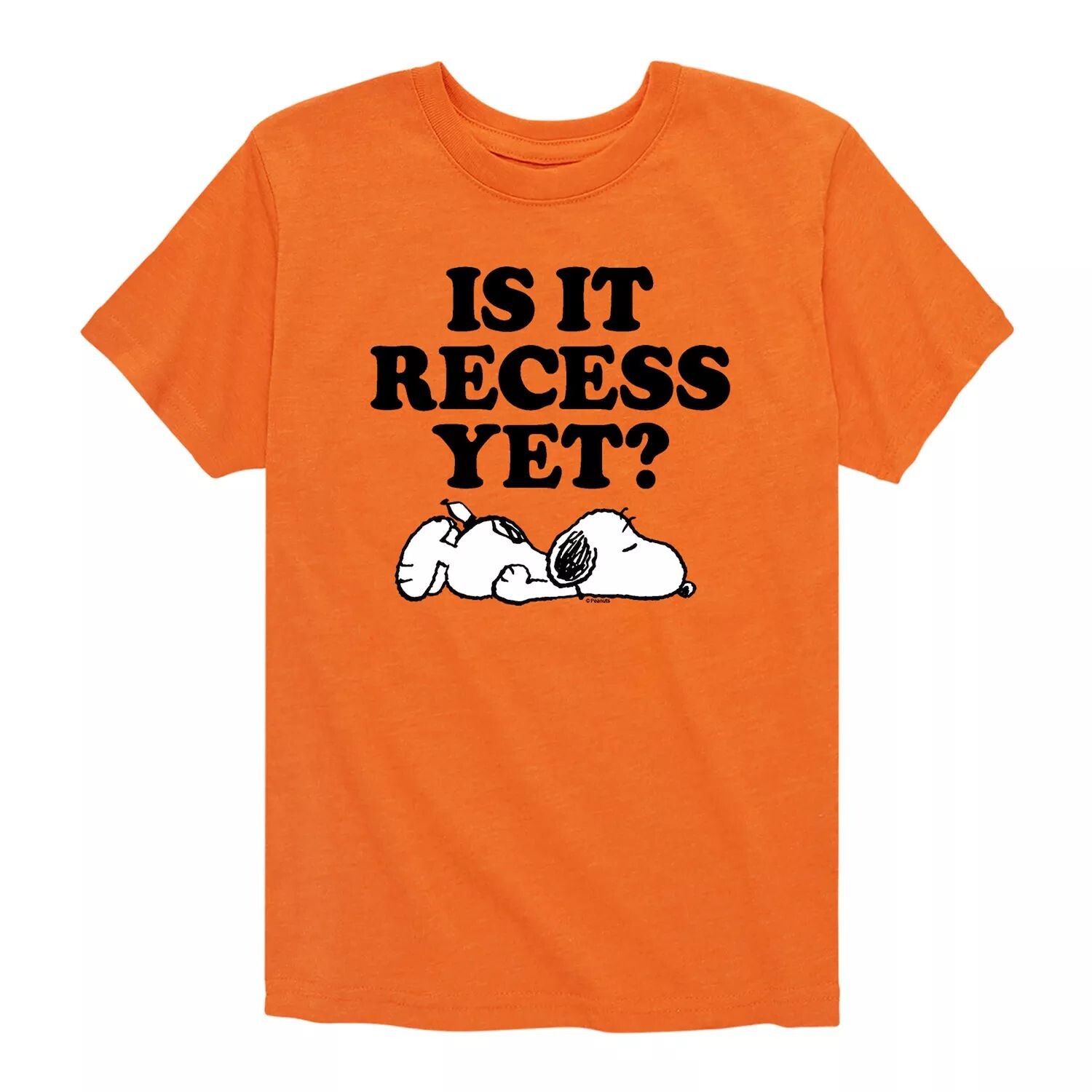 

Футболка Peanuts Is It Recess с рисунком для мальчиков 8–20 лет Licensed Character, оранжевый