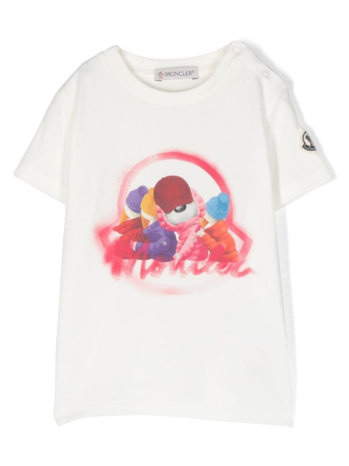 

Moncler Enfant футболка с графичным принтом, белый